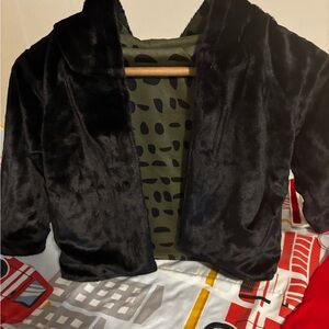 Nordstrom Black Faux Fur Toddler Jacket